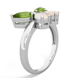 Peridot Butterfly 14K White Gold ring R2215