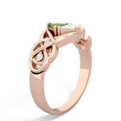 Peridot Keepsake Celtic Knot 14K Rose Gold ring R5300