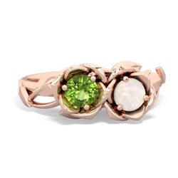 Peridot Rose Garden 14K Rose Gold ring R5510