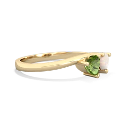 Peridot Sweethearts 14K Yellow Gold ring R5260