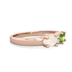 Peridot Pear Bowtie 14K Rose Gold ring R0865