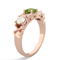 Peridot Hugs And Kisses 14K Rose Gold ring R5016