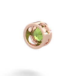 Peridot 6Mm Slide 14K Rose Gold pendant P3786