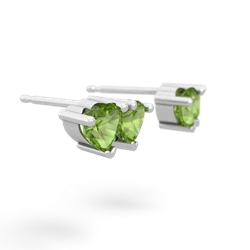 Peridot Sweethearts 14K White Gold earrings E5260