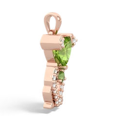 Peridot Puppy Love 14K Rose Gold pendant P5800