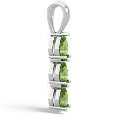 Jade Dew Drops 14K White Gold pendant P2251