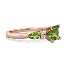 Pink Tourmaline 6Mm Princess Eternal Embrace Engagement 14K Rose Gold ring C2002