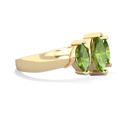 Peridot Three Peeks 14K Yellow Gold ring R2433