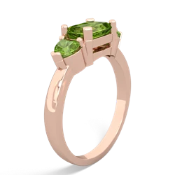 Peridot Three Stone 14K Rose Gold ring R5235