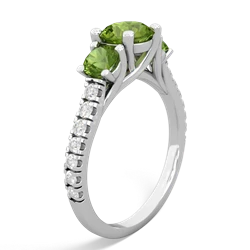 Emerald Pave Trellis 14K White Gold ring R5500