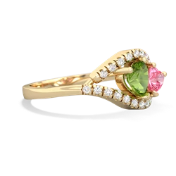 Peridot Mother And Child 14K Yellow Gold ring R3010