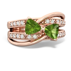 Peridot Bowtie 14K Rose Gold ring R2360