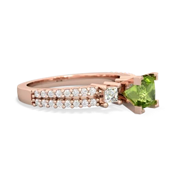 Peridot Classic 5Mm Square Engagement 14K Rose Gold ring R26435SQ