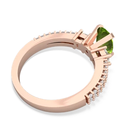 Peridot Classic 8X6mm Oval Engagement 14K Rose Gold ring R26438VL