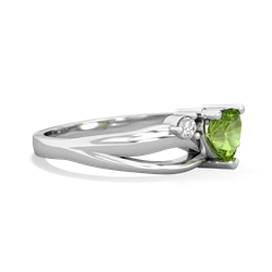 Peridot Split Band Swirl 14K White Gold ring R2130