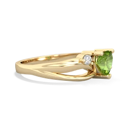 Peridot Split Band Swirl 14K Yellow Gold ring R2130