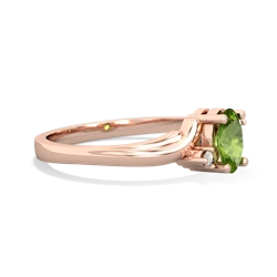 Peridot Elegant Swirl 14K Rose Gold ring R2173