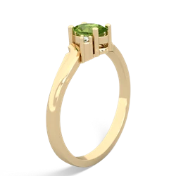 Peridot Elegant Swirl 14K Yellow Gold ring R2173