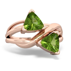 Peridot Split Band Swirl 14K Rose Gold ring R2341