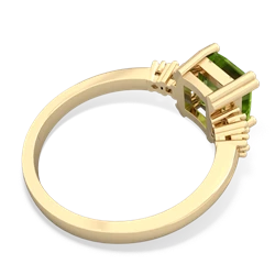 Peridot Art Deco Princess 14K Yellow Gold ring R2014