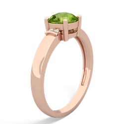 Peridot Simply Elegant Cushion 14K Rose Gold ring R2489