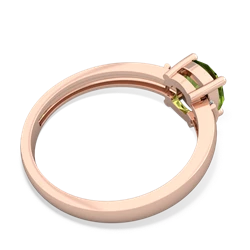 Peridot Simply Elegant Cushion 14K Rose Gold ring R2489