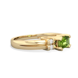 Peridot Art Deco East-West 14K Yellow Gold ring R2590