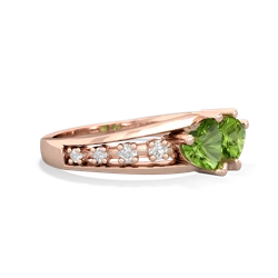 Peridot Heart To Heart 14K Rose Gold ring R3342