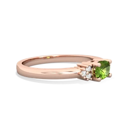 Peridot Simply Elegant East-West 14K Rose Gold ring R2480