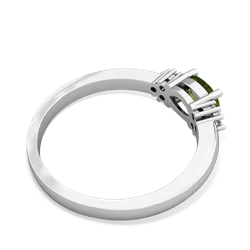 Peridot Simply Elegant East-West 14K White Gold ring R2480