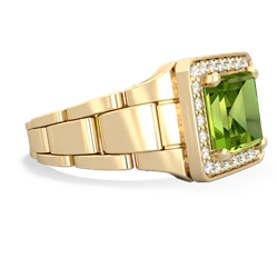 Peridot Men's Watch 14K Yellow Gold ring R0510