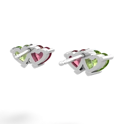 Peridot Sweethearts 14K White Gold earrings E5260