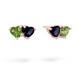 Peridot Sweethearts 14K Rose Gold earrings E5260