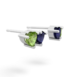 Peridot Sweethearts 14K White Gold earrings E5260