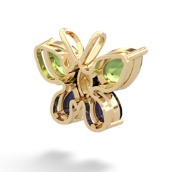 Peridot Butterfly 14K Yellow Gold pendant P2215