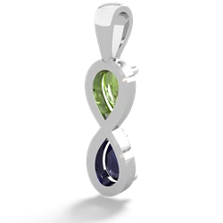 Peridot Infinity 14K White Gold pendant P5050