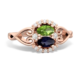 Peridot Love Nest 14K Rose Gold ring R5860