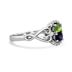 Peridot Love Nest 14K White Gold ring R5860