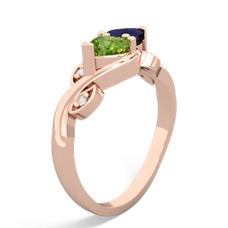 Peridot Floral Elegance 14K Rose Gold ring R5790