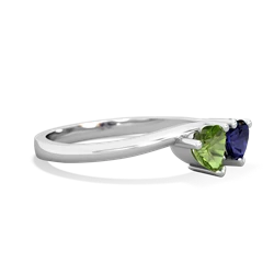 Peridot Sweethearts 14K White Gold ring R5260