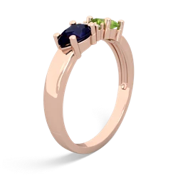 Peridot Pear Bowtie 14K Rose Gold ring R0865