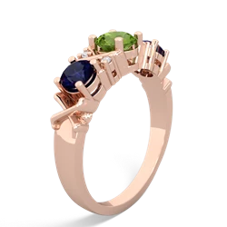 Peridot Hugs And Kisses 14K Rose Gold ring R5016