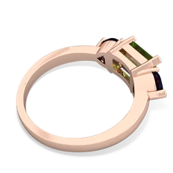 Peridot Three Stone 14K Rose Gold ring R5235