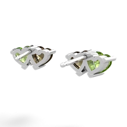 Peridot Sweethearts 14K White Gold earrings E5260