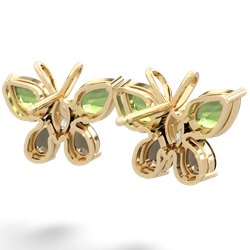 Peridot Butterfly 14K Yellow Gold earrings E2215