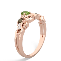 Peridot Crown Keepsake 14K Rose Gold ring R5740