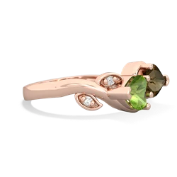 Peridot Floral Elegance 14K Rose Gold ring R5790