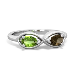 Peridot Infinity 14K White Gold ring R5050