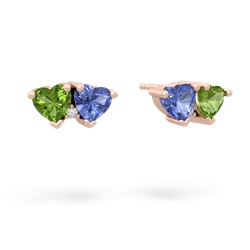 Peridot Sweethearts 14K Rose Gold earrings E5260