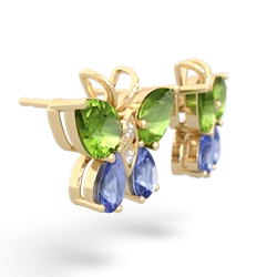 Peridot Butterfly 14K Yellow Gold earrings E2215